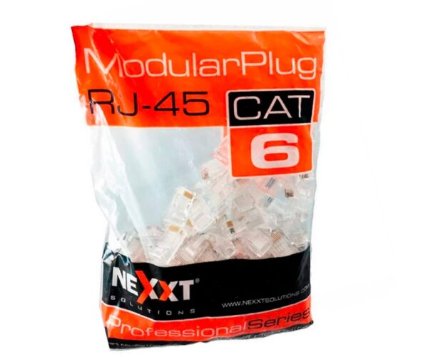 Conectores Rj45 Nexxt Cat6 Bolsa de 100 Unidades